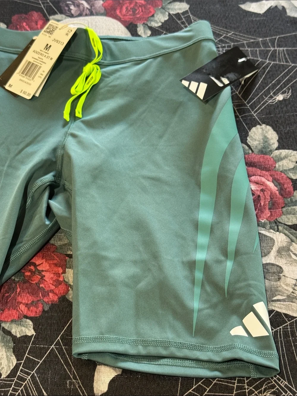 NWT Adidas Adizero Archive Running Shorts Half Tights Men's Green Teal Sz M